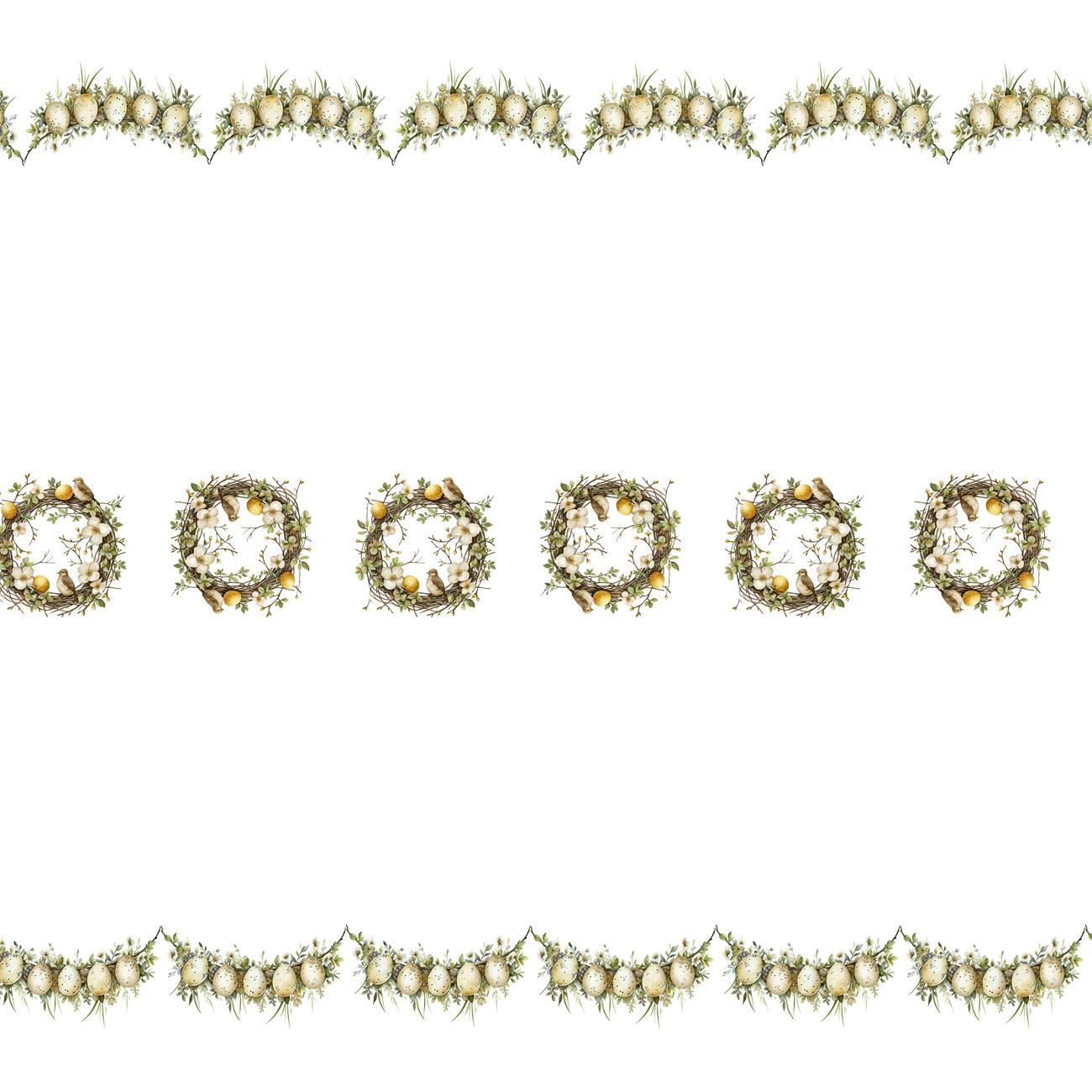 EASTER WREATH PAT. 2 - Woven Fabric for tablecloths