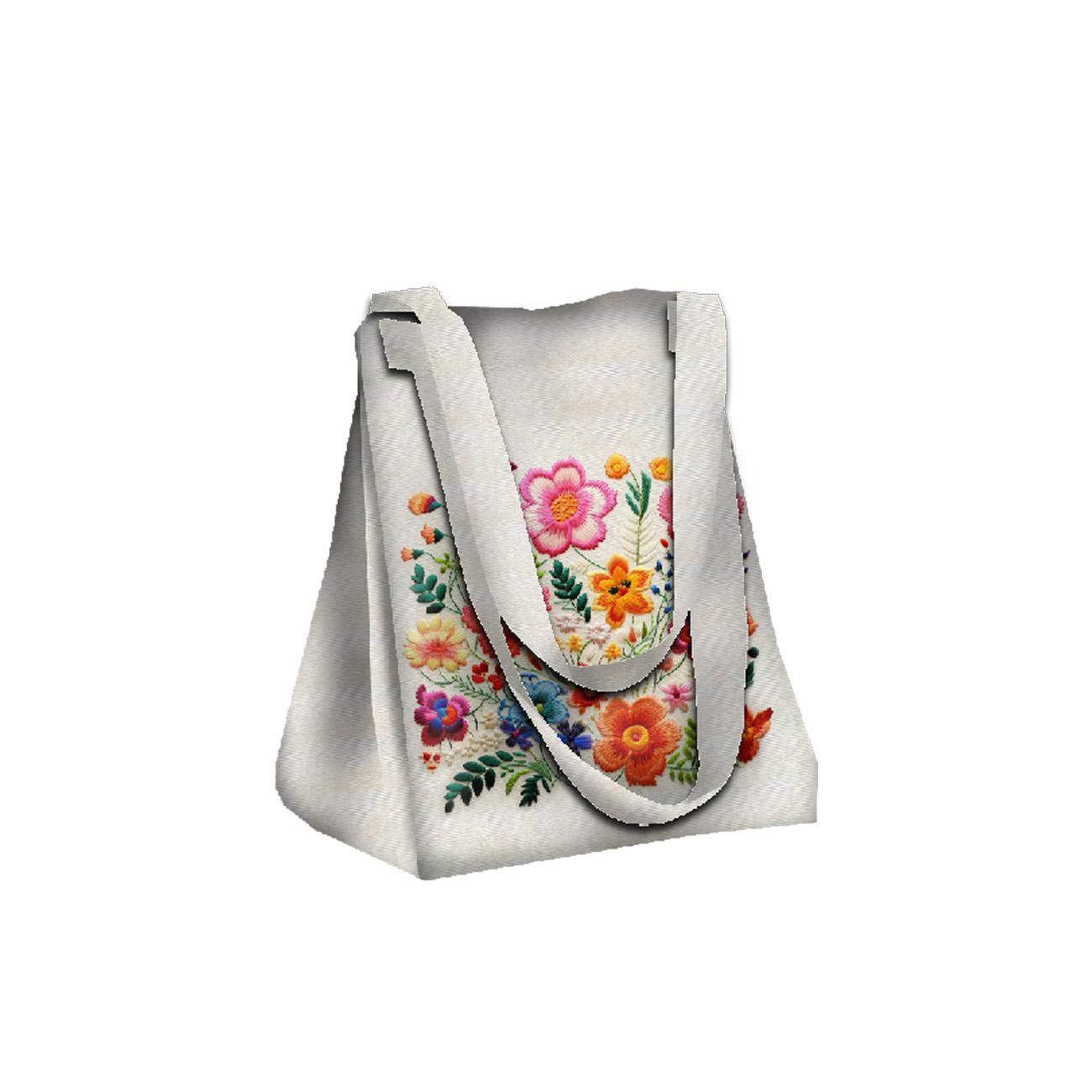 XL bag with in-bag pouch 2 in 1 - FLOWERS 3D WZ. 17 - sewing set