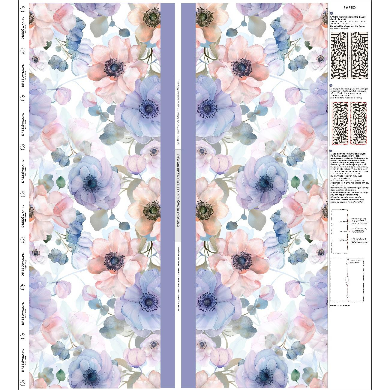 PAREO - FLOWERS wz.12 - sewing set