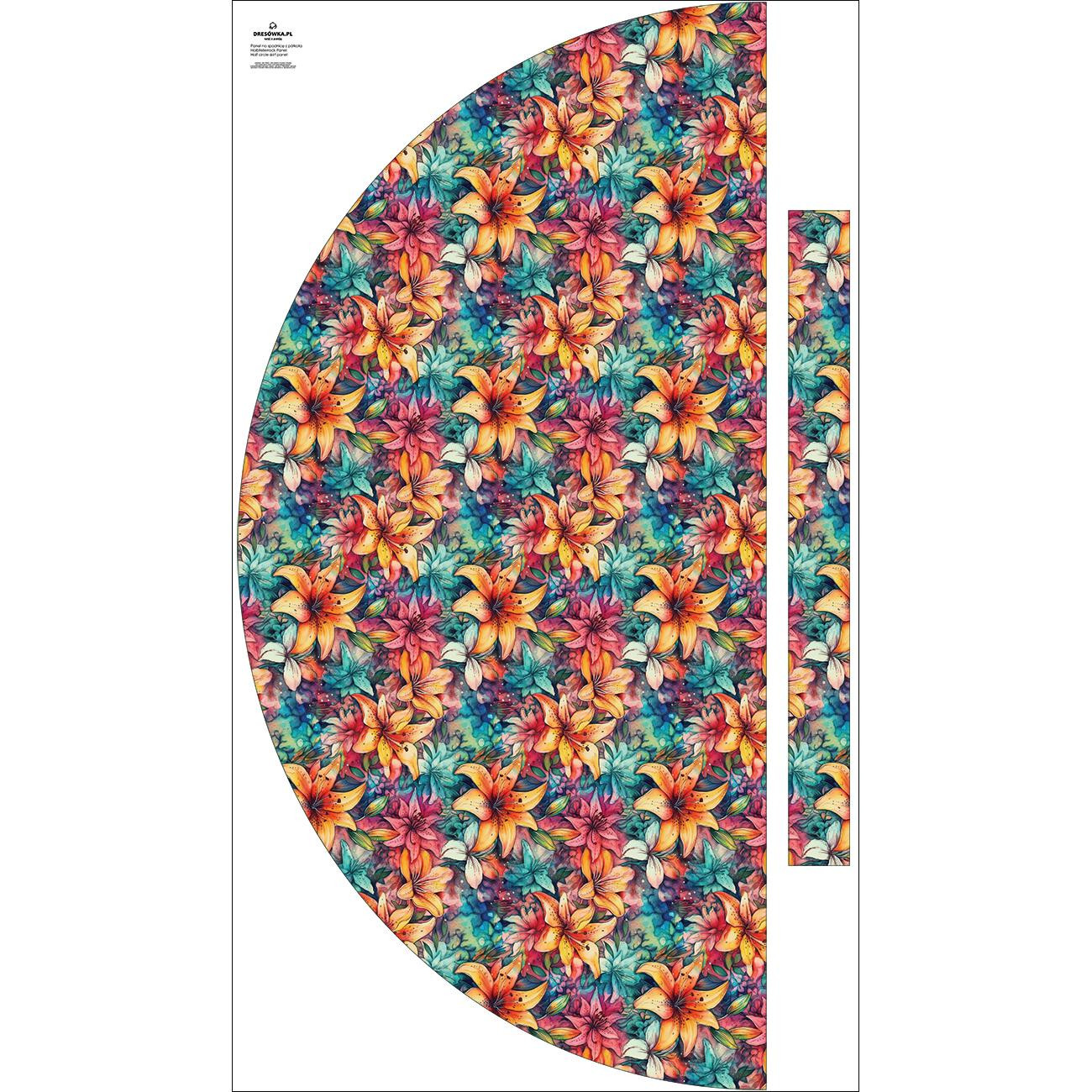Skirt panel "MAXI"/ Flowers pat.41