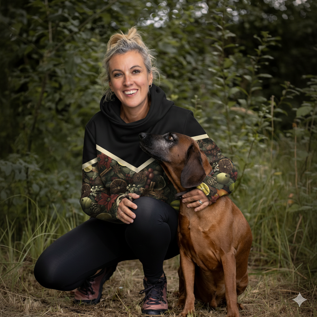 CLASSIC WOMEN’S HOODIE (POLA) - WINTER FLOWERS WZ.19 - sewing set