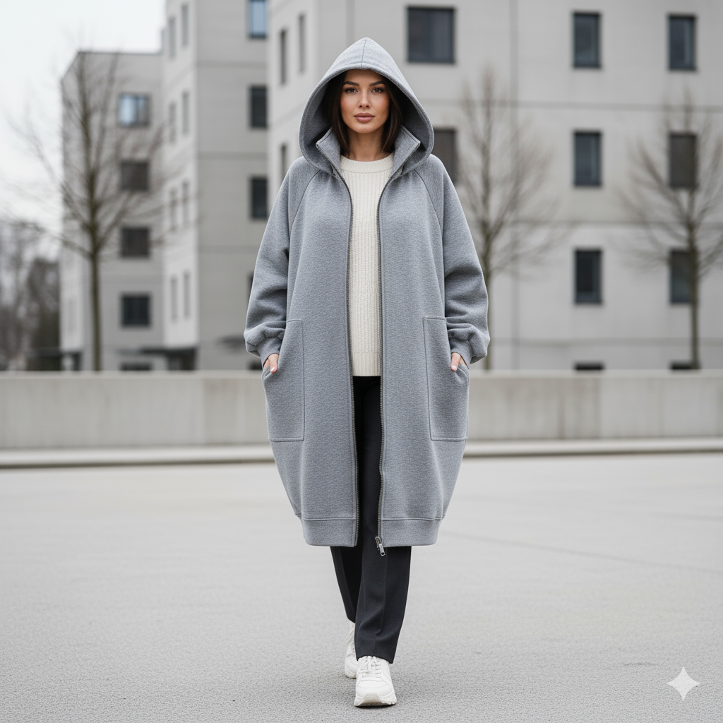 French terry TWILL/ HEAVY 520g - MELANGE LIGHT GRAY