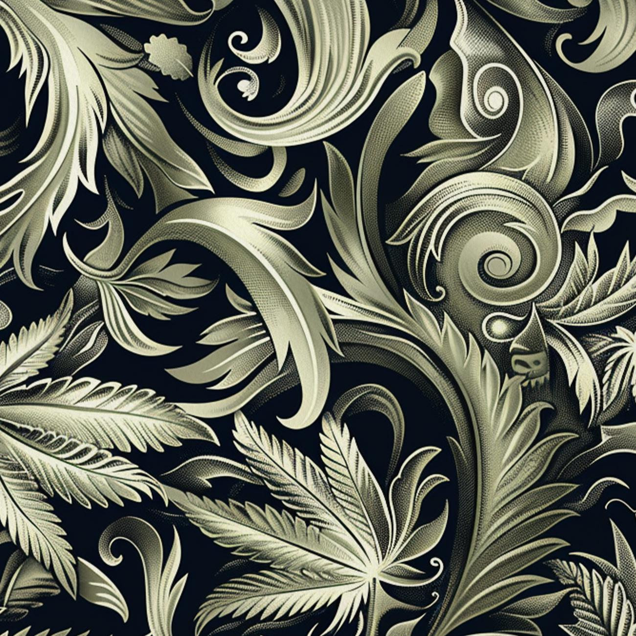 Hemp leaves WZ. 2  - Thermo lycra