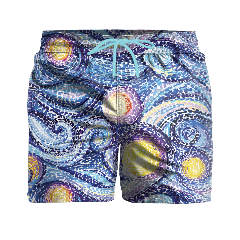 Men's swim trunks - STARRY NIGHT - sewing set