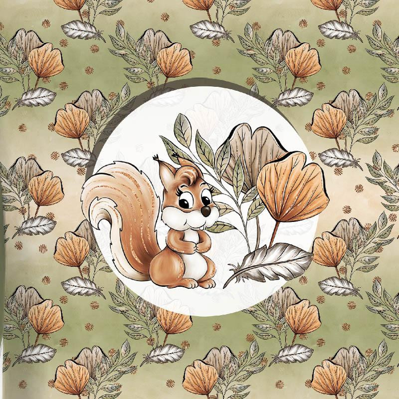 LONGSLEEVE - SQUIRRELS AND LEAVES pat. 1 (AUTUMN IN THE FOREST) - sewing set