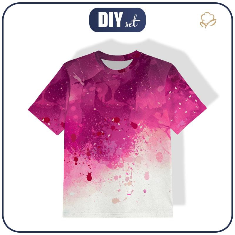 KID’S T-SHIRT - SPECKS (fuchsia) - single jersey