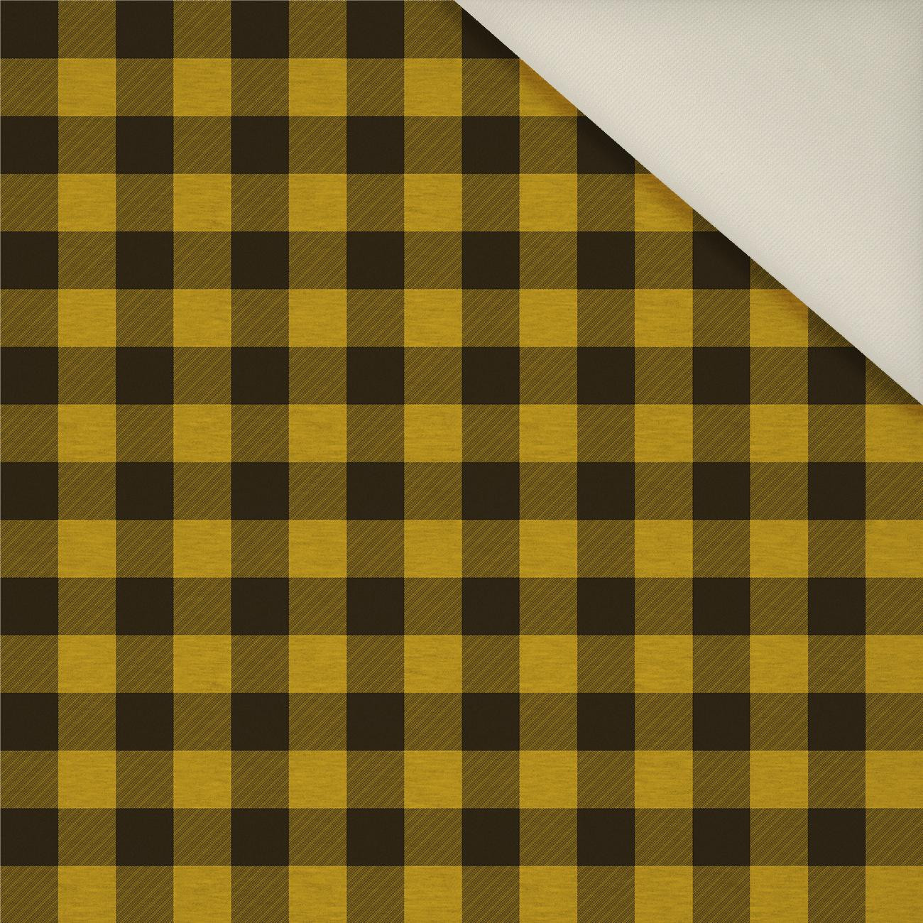 CHECK VICHY - MELANGE MUSTARD- Upholstery velour 