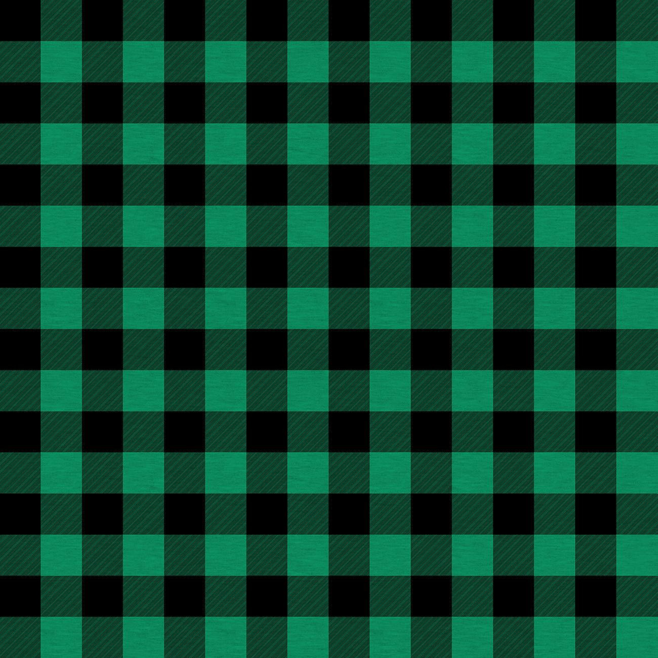 CHECK VICHY - MELANGE GREEN - Nylon fabric PUMI