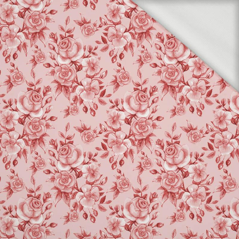 ROSES pat. 1 (red) - looped knit fabric