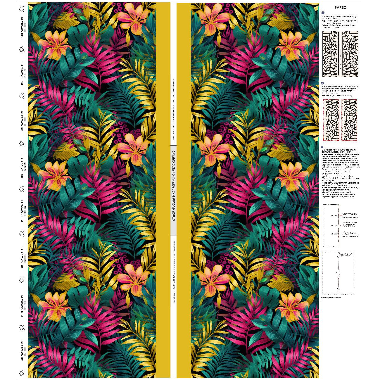 PAREO - LEAVES AND FERNS pat. 4 - sewing set