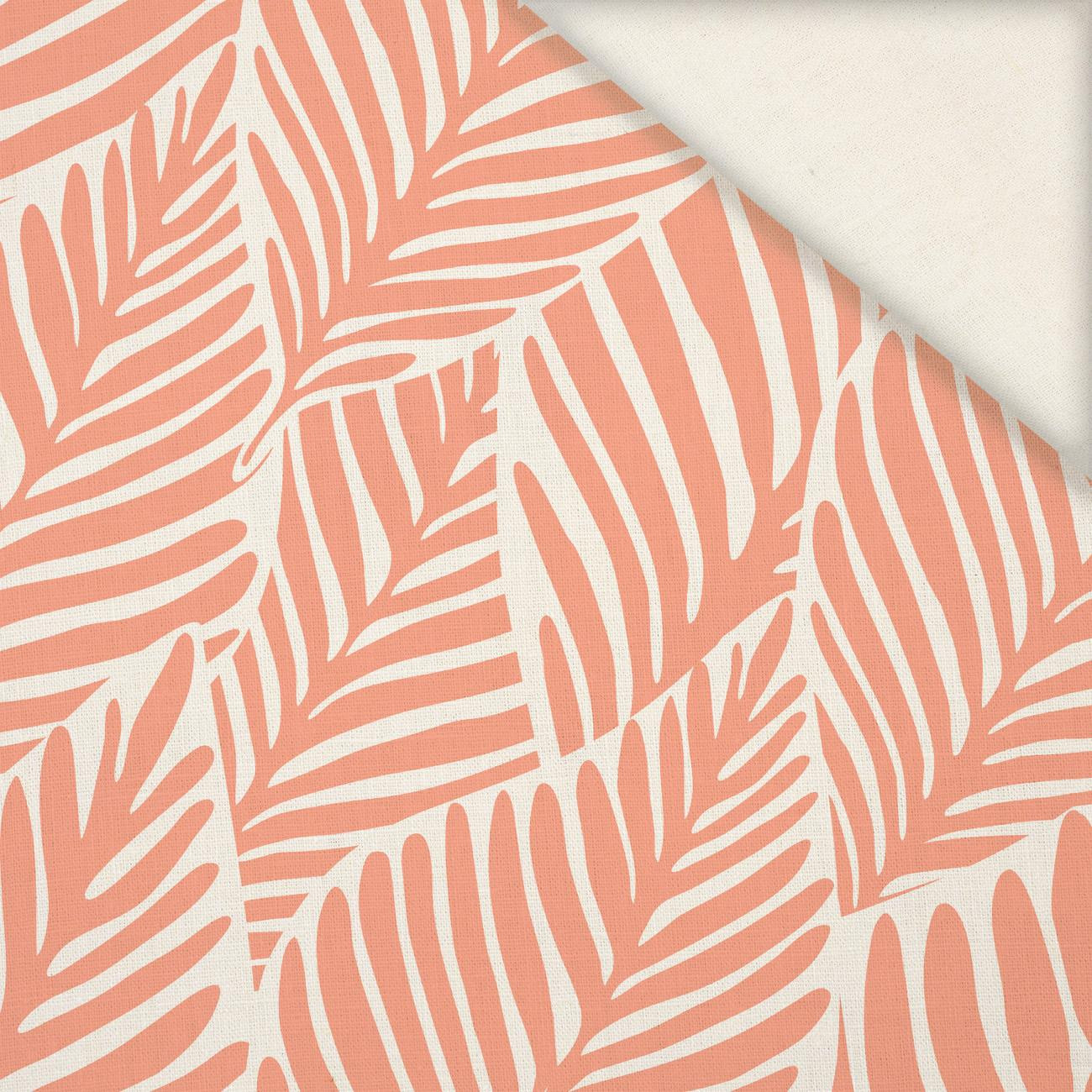 LEAVES WZ. (apricot) - Linen 100%