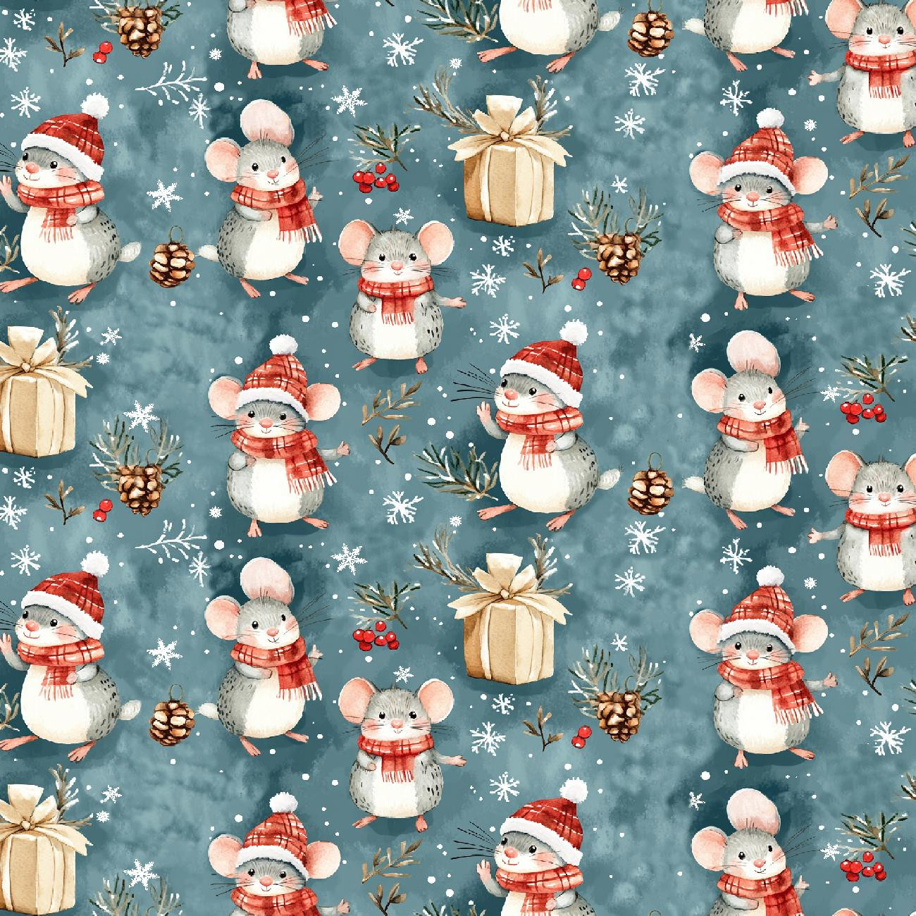 LET IS SNOW wz.9 - looped knit fabric