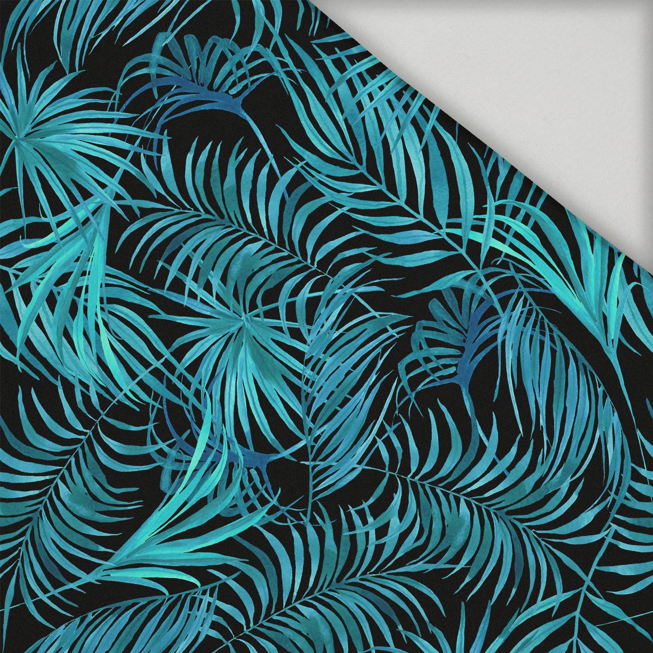 PALM LEAVES pat. 5 / black - quick-drying woven fabric