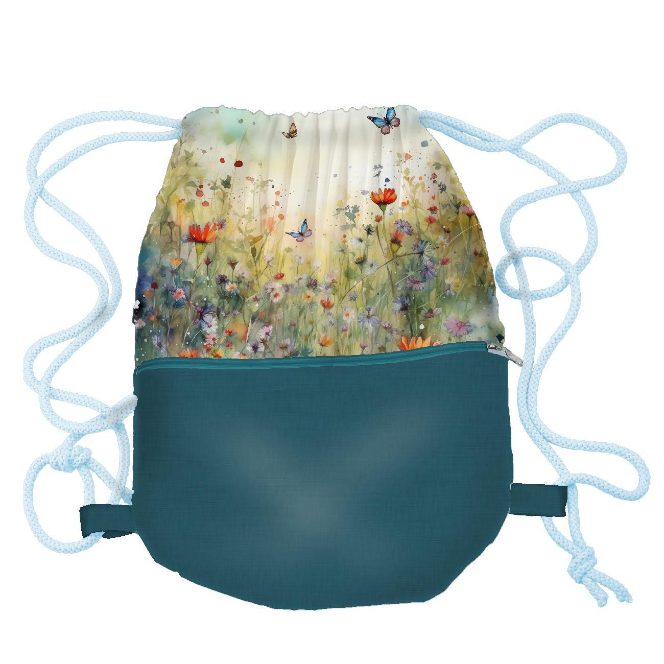 GYM BAG WITH POCKET - MAGIC MEADOW - sewing set