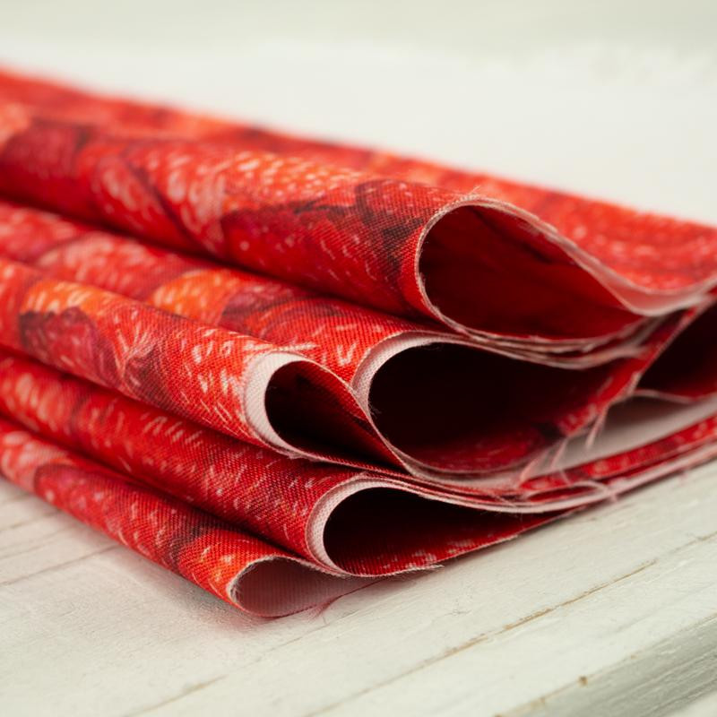 RASPBERRIES - quick-drying woven fabric