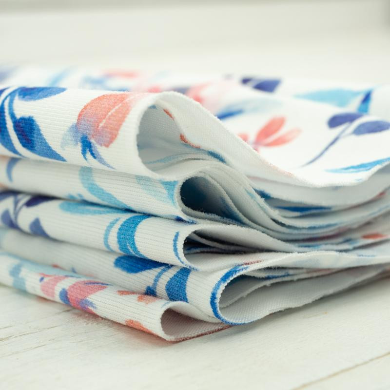 PAINTED PEONIES / white - single jersey with elastane TE210