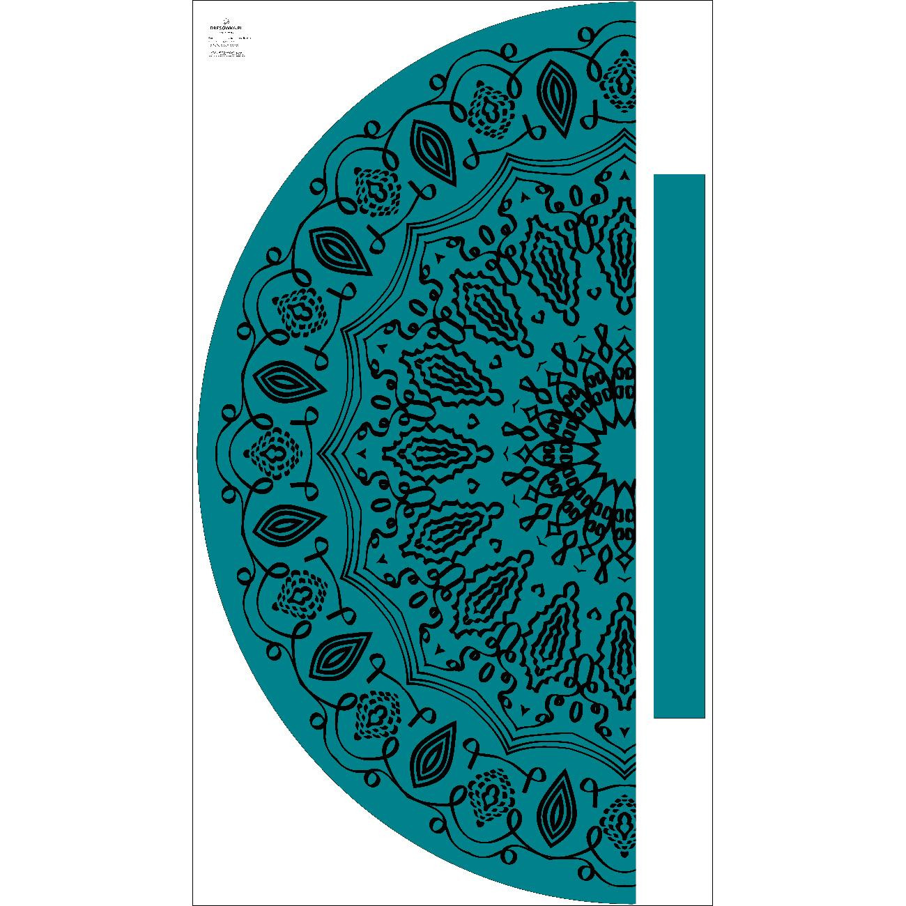 MANDALA pat. 6 / emerald - skirt panel "MAXI"