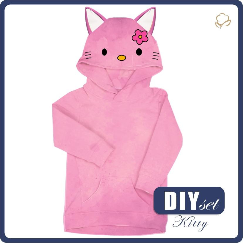 KID'S HOODIE (PARIS) - KITTY - sewing set