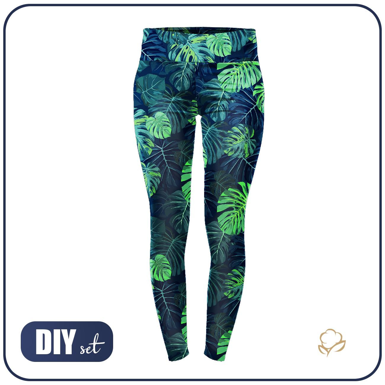 SPORTS LEGGINGS -  MONSTERA 2.0 / navy