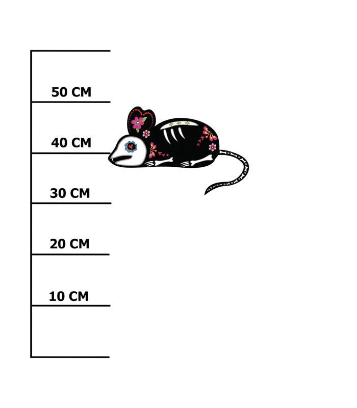 MOUSE CRUZ (DIA DE LOS MUERTOS) - SINGLE JERSEY PANEL 75cm x 80cm