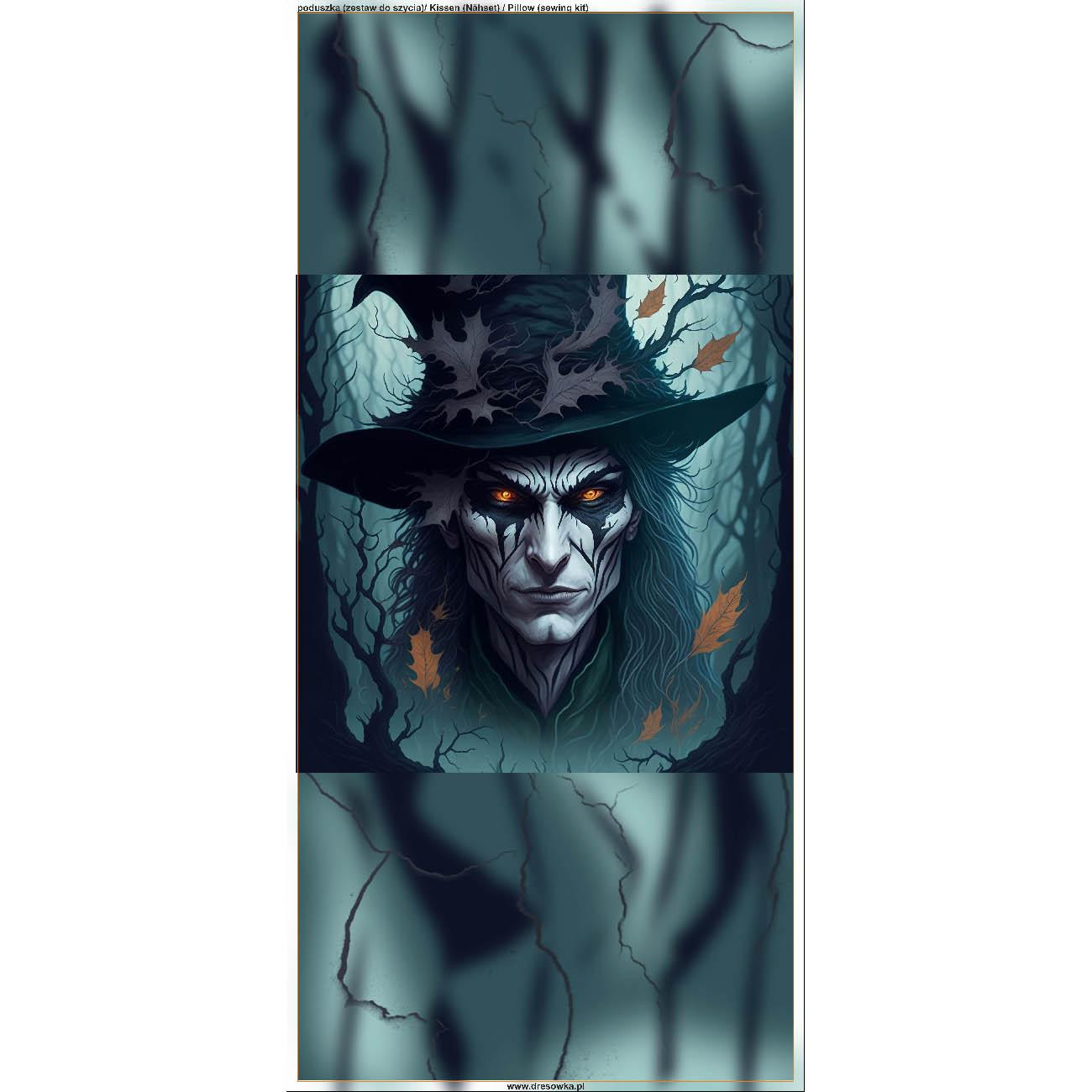 PILLOW 45X45 - NECROMANCER - Upholstery velour - sewing set