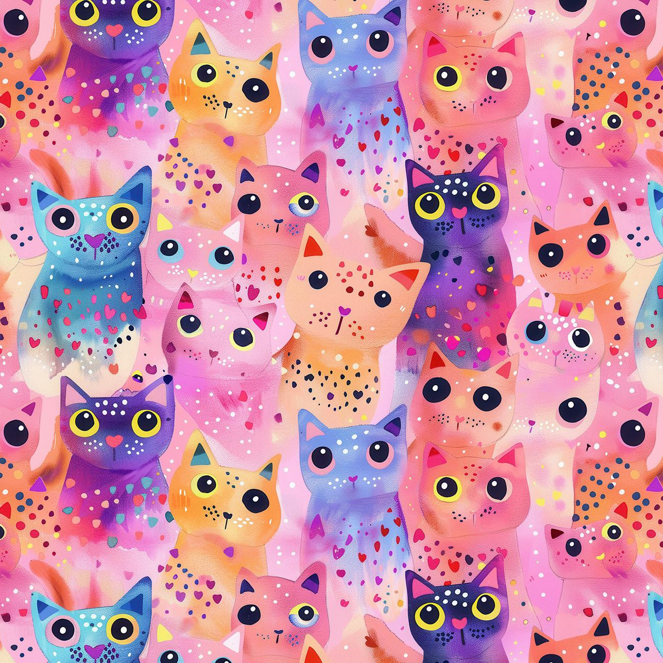 NEON CATS WZ.1- Upholstery velour 