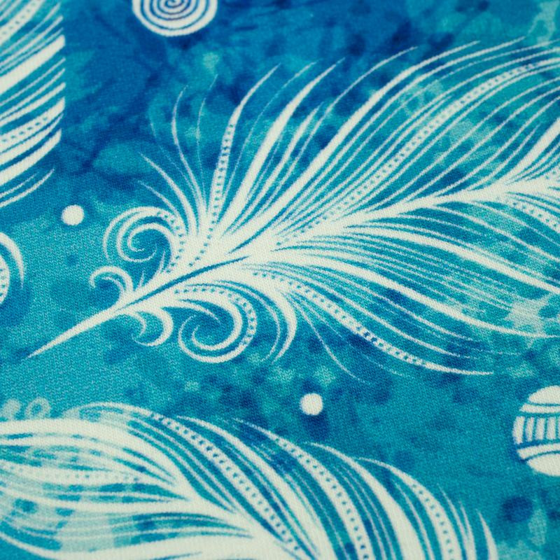 WHITE FEATHERS / blue - looped knit