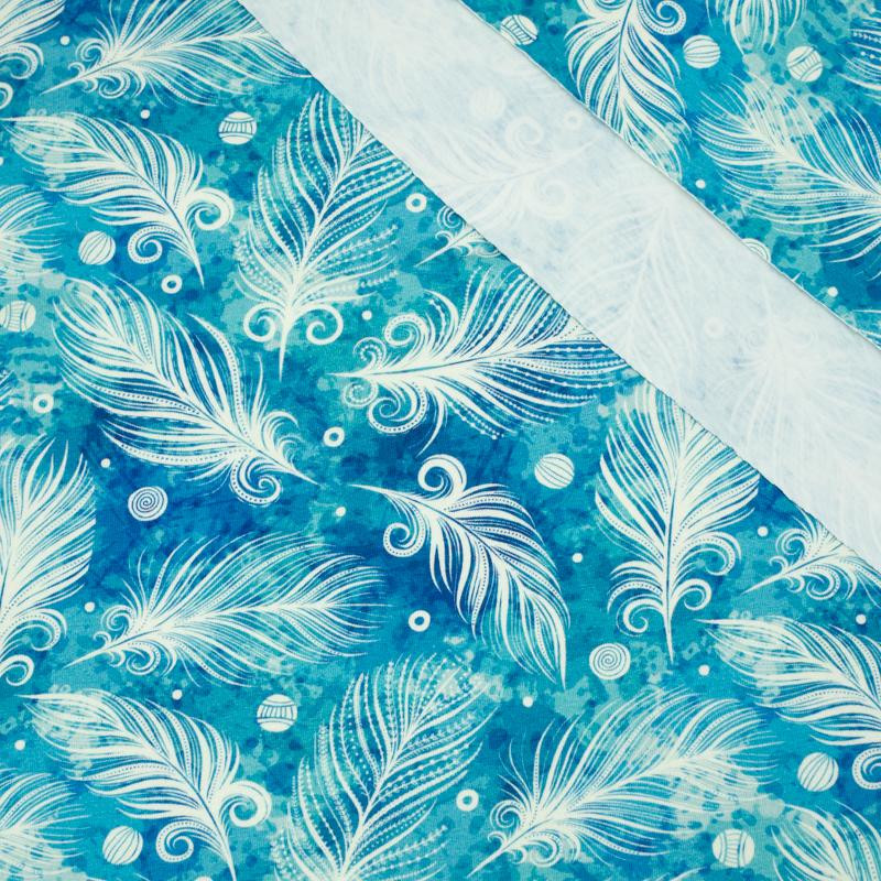 WHITE FEATHERS / blue - single jersey with elastane