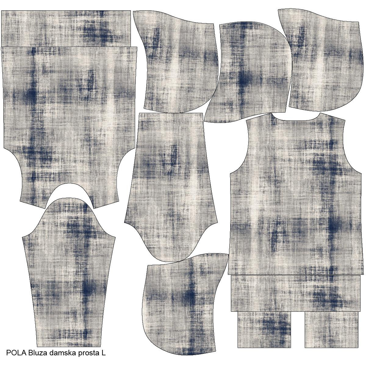CLASSIC WOMEN’S HOODIE (POLA) - ACID WASH PAT. 2 (navy) - looped knit fabric 