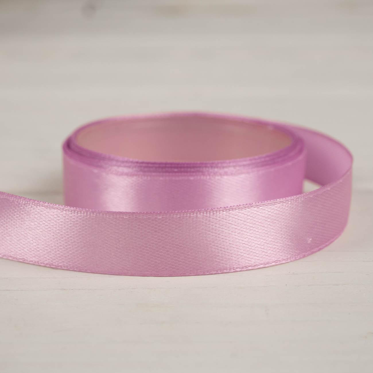Satin Ribbon, width 12mm - rose quartz