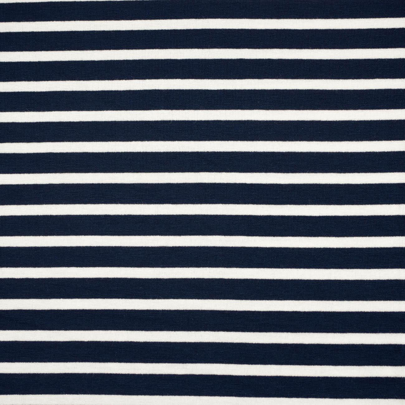 STRIPES DARK BLUE / WHITE 1,0cm x 0,5cm - Viscose jersey