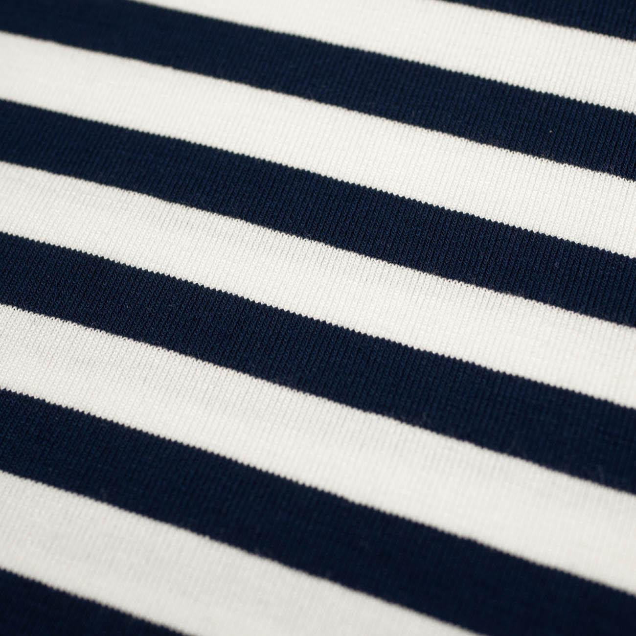 STRIPES DARK BLUE / WHITE 1,0cm x 1,0cm - Viscose jersey