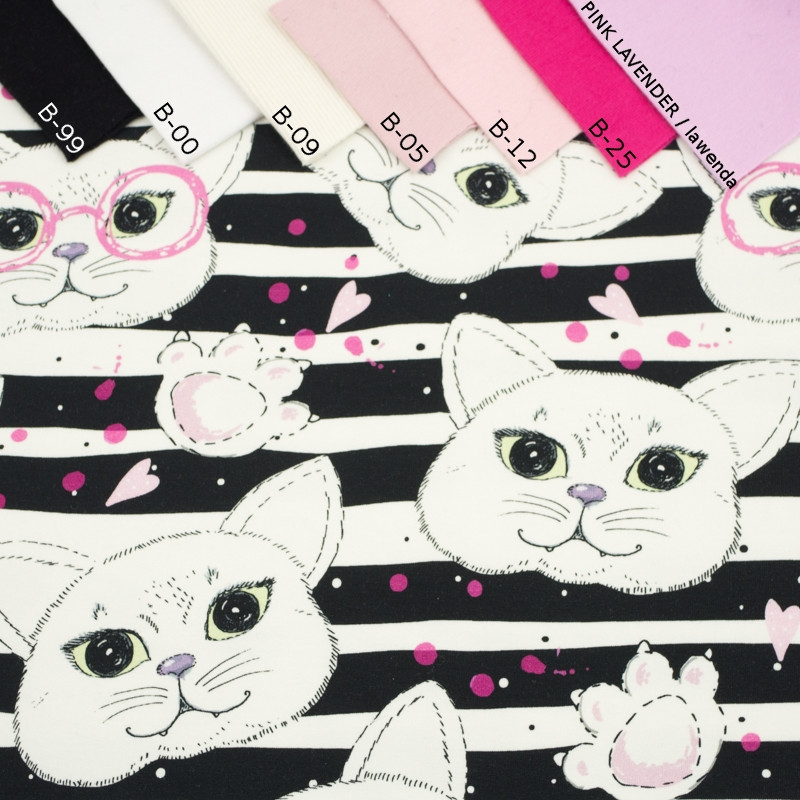 CATS IN GLASSES / pink - looped knit SP250