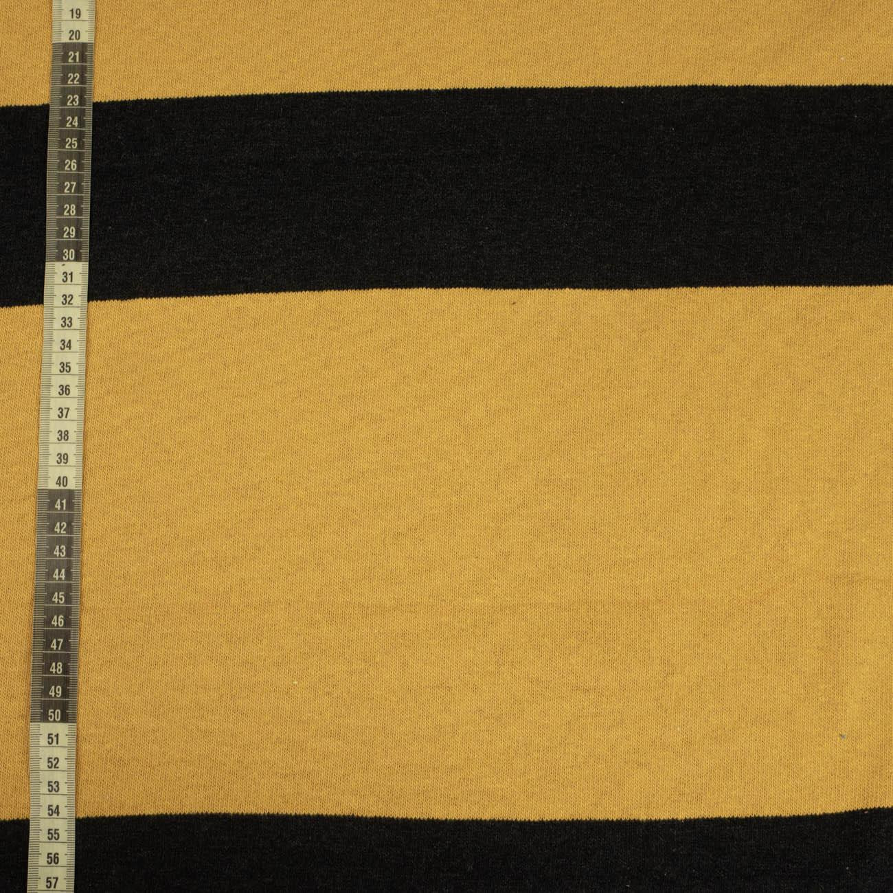 STRIPES Black - Mustard - Emery sweater knit. 270g