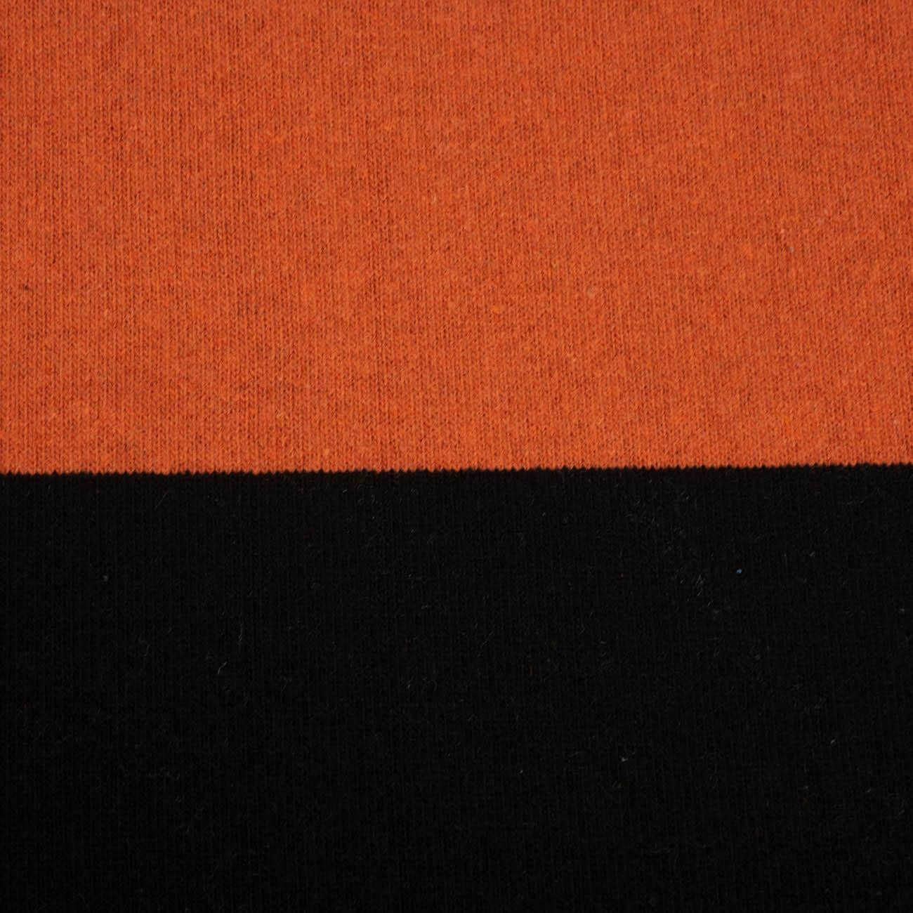 STRIPES BLACK-BRICK-LIME - panel emery sweater knit. 270g
