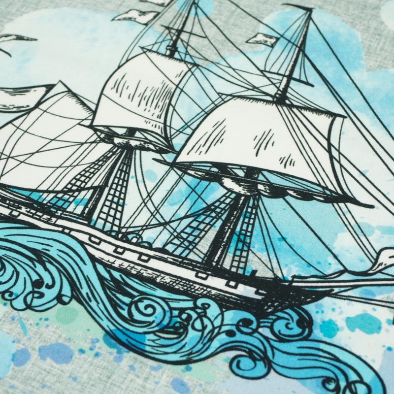 SAILING SHIP - panel looped knit 