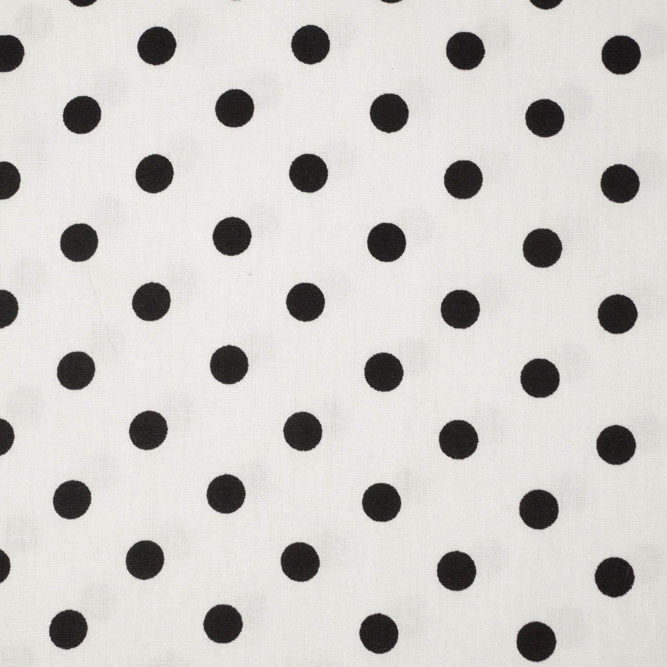 BLACK PEAS / WHITE - Cotton woven fabric