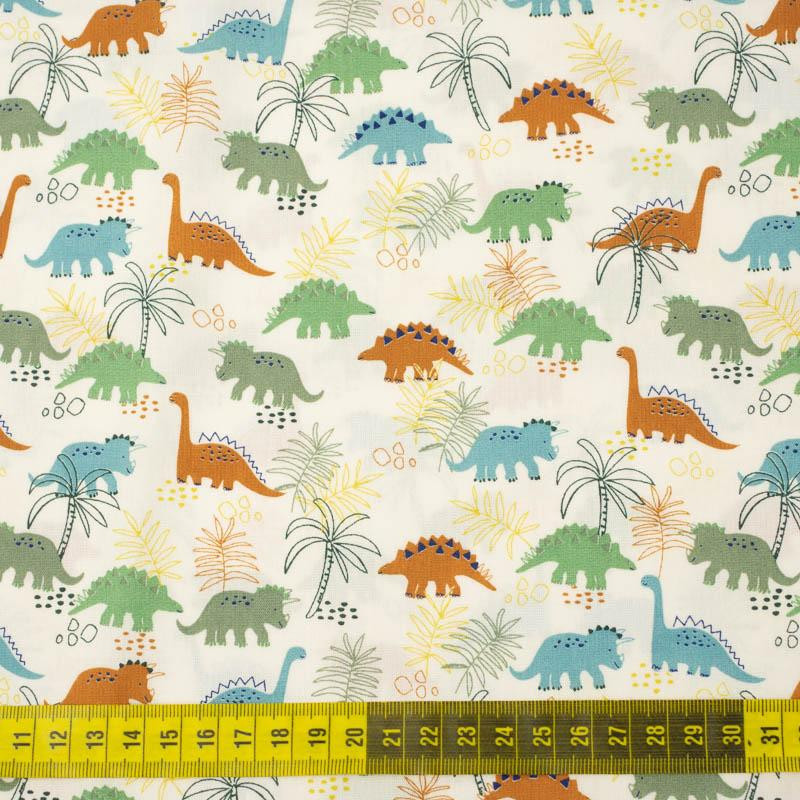 MINI DINOSAURS / vanilla - POPLIN 100% cotton 