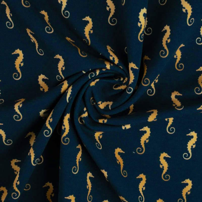 GOLDEN SEAHORSES (GOLDEN OCEAN)  - single jersey 