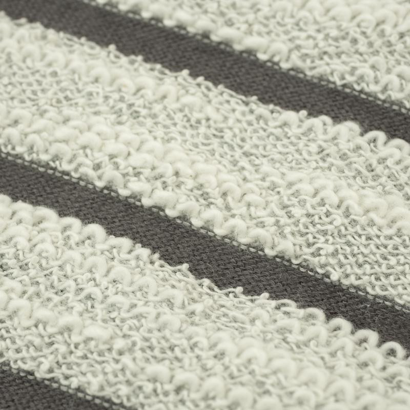 MELANGE GREY STRIPES / coffee (2cmx0,7cm) - fancy knit fabric
