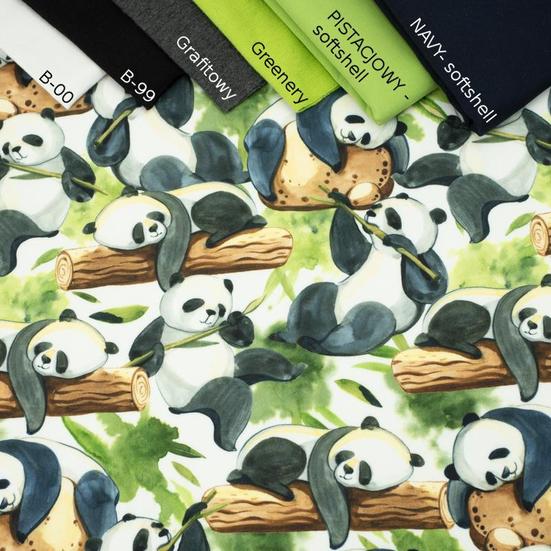 PANDAS ON BAMBOO - softshell