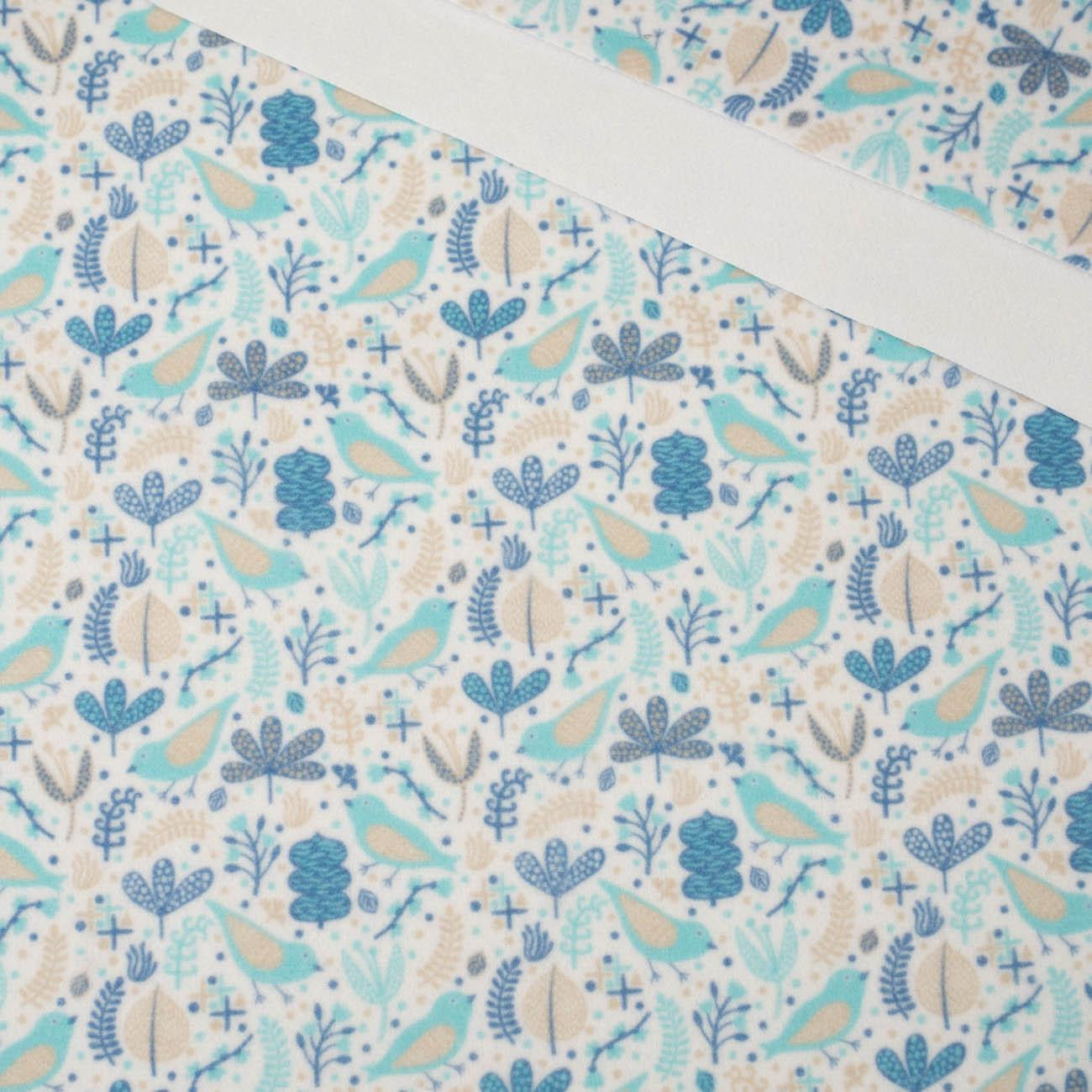 TURQUOISE BIRDS - Duffle fleece