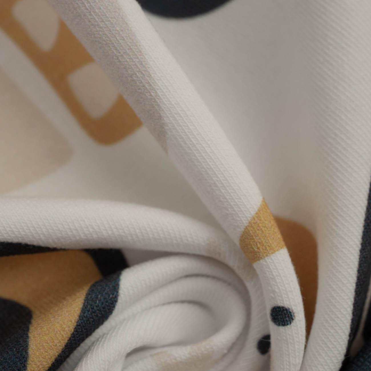 VALENTINE'S RAINBOW pat. 3 / white (RAINBOWS AND HEARTS) - looped knit fabric