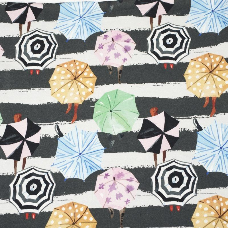 UMBRELLAS ON CROSSWALK - Viscose jersey WE210