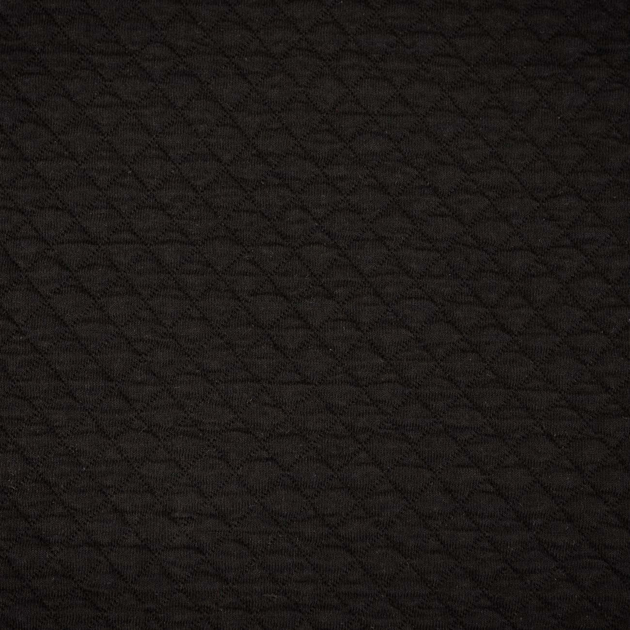 BLACK - quilted knitted fabric