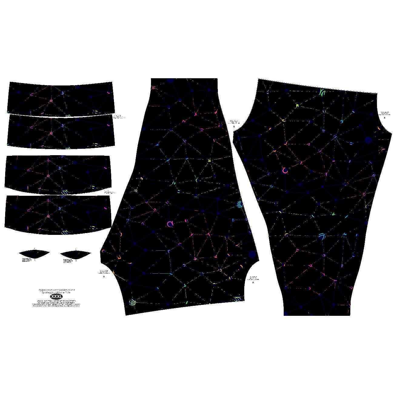 SPORTS LEGGINGS -  NEON SPIDER'S WEB