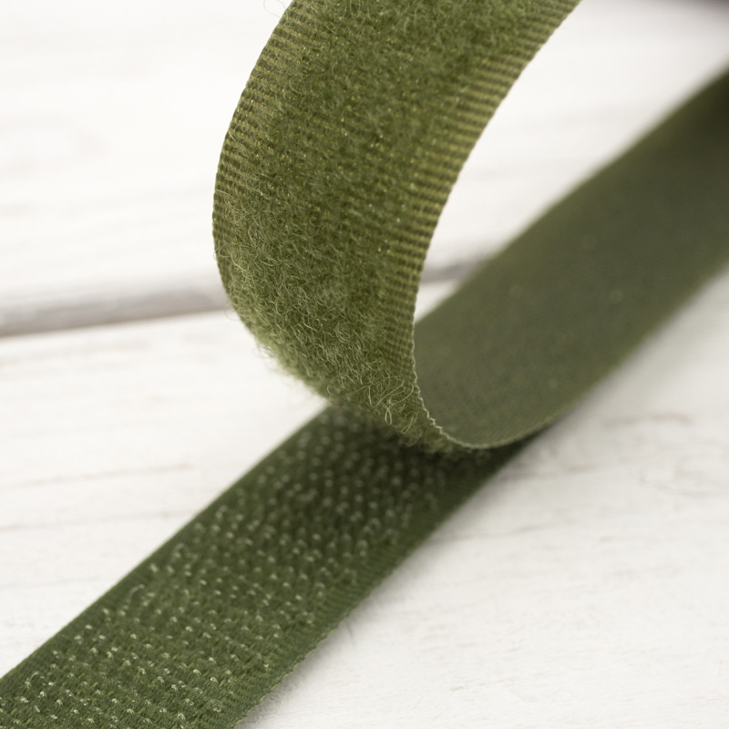 Nylon Velcro Hoop Tape 20 mm complet - olive