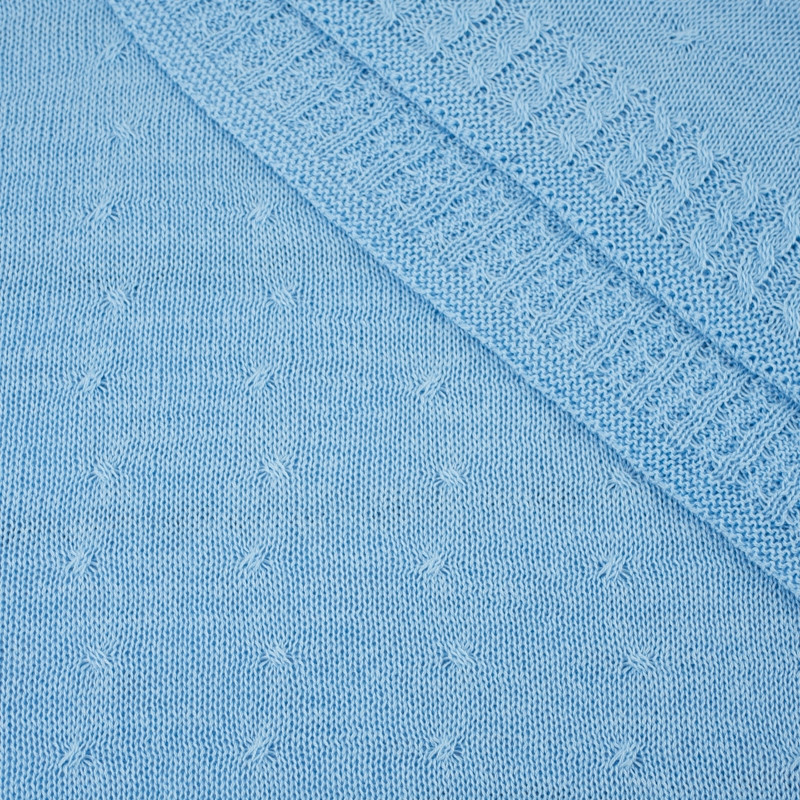 BLANKET SOFT(SMALL DOTS) / light blue S - thin knitted panel