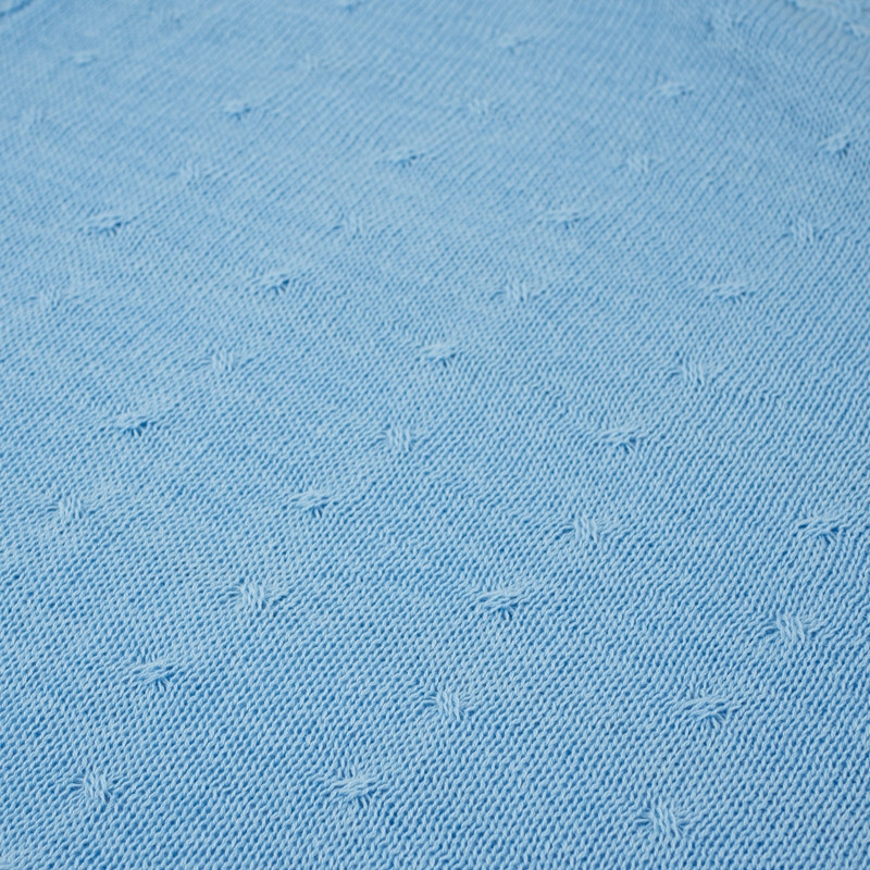 BLANKET SOFT(SMALL DOTS) / light blue S - thin knitted panel