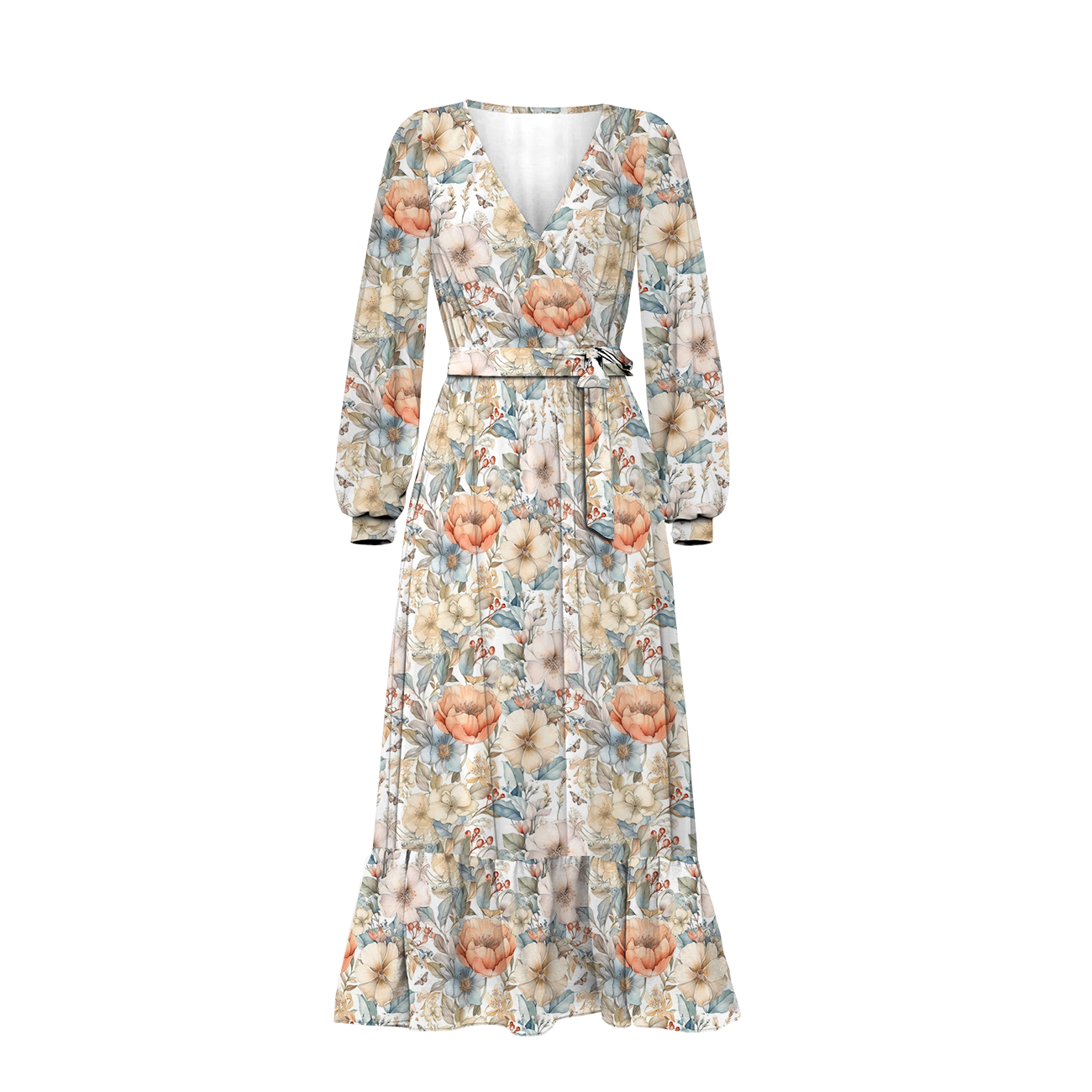 PASTEL FLOWERS WZ.15 - Waterproof woven fabric